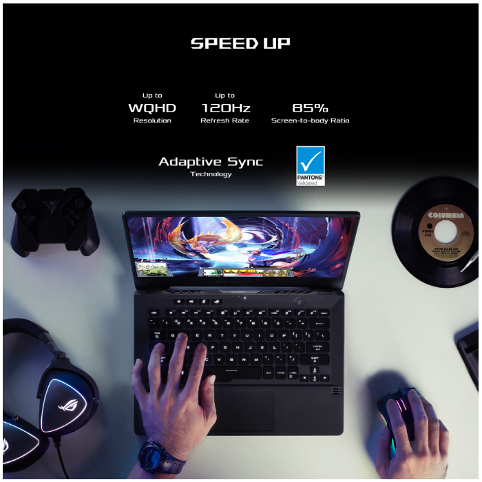 Asus ROG Zephyrus G14 GA401QC-K2069T Gaming Laptop 14.0 inch WQHD 120Hz AMD R9-5900HS 16GB RAM 512GB SSD GeForce RTX 3050 4GB Win11 90NR05T3-M002Y0