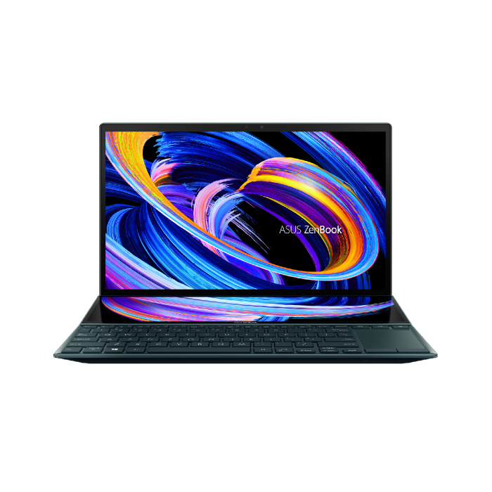 لاب توب اسوس زين بوك ديو UX482EGR-HY007W انتل كورi7 1195G7 16 جيجا و 1تيرا هارد SSD انتل جي فورس MX450 سعة 2 جيجا ويندوز 11 مع قلم وستاند جراب - ازرق