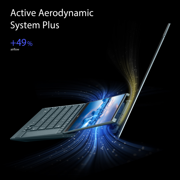 لاب توب اسوس زين بوك ديو UX482EGR-HY007W انتل كورi7 1195G7 16 جيجا و 1تيرا هارد SSD انتل جي فورس MX450 سعة 2 جيجا ويندوز 11 مع قلم وستاند جراب - ازرق