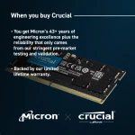 Crucial RAM 16GB DDR5 4800MHz SODIMM Laptop Memory