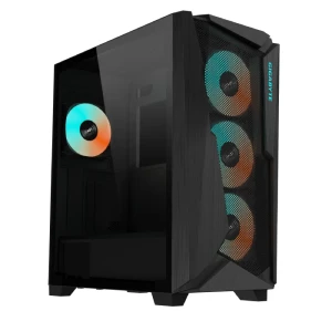 Gigabyte C301 GLASS V2 MID Tower Black ATX PC gaming Case GPU 400mm, GB-C301G TYPE-C