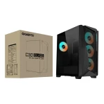 Gigabyte C301 GLASS V2 MID Tower Black ATX PC gaming Case GPU 400mm, GB-C301G TYPE-C