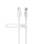 Anker 542 USB-C to Lightning Charging Cable, Bio-Based 3 Feet, White - A80B1H21