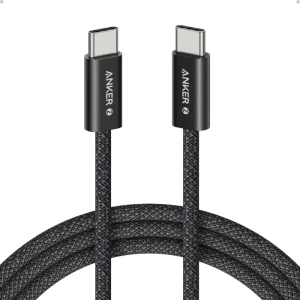 Anker Zolo USB C to USB C 240W Cable, Braided and Dirt-Free Type-C Fast Charging Cable 6ft – Black - A8060H12