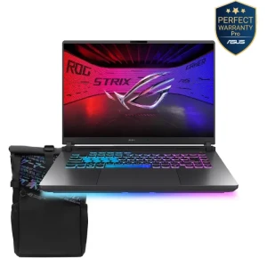 أسوس روج ستريكس G16 G614PR-RV161W، لابتوب للألعاب، AMD R9 8940HX، رام 16 جيجا 1 تيرا SSD  شاشة 16 بوصة 165 هرتز, رسومات RTX 5070Ti سعة 12 جيجا، Win 11