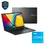 ASUS Vivobook Go 15 E1504GA-NJ606W Laptop, Intel Ci3-N305, 4GB RAM, 256GB SSD, Intel UHD Graphics, 15.6" FHD, Win11, Mixed Black - 90NB0ZT2-M01110