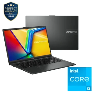 ASUS Vivobook Go 15 E1504GA-NJ606W Laptop, Intel Ci3-N305, 4GB RAM, 256GB SSD, Intel UHD Graphics, 15.6" FHD, Win11, Mixed Black - 90NB0ZT2-M01110