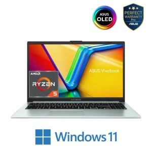 لاب توب اسوس فيفوبووك جو 15 اوليد E1504FA-OLED005W ريزن R5-7520U رام 8 جيجا  و 512 جيجا SSD رسومات AMD شاشه 15.6 بوصه FHD ويندوز11 اخضر رمادي