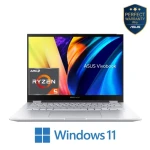لاب توب اسوس فيفو بوك S 14 فليب TN3402YA-LZ005W شاشة 14 بوصة WUXGA لمس AMD ريزن5 -7530U رام 8 جيجا  512 جيجا SSD رسومات AMD Radeon ويندوز11 فضي