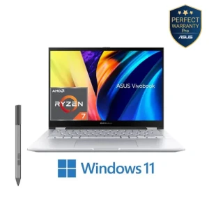لاب توب اسوس فيفو بوك S 14 فليب TN3402YA-LZ007W معالج AMD R7 7730U رام 8 جيجا 512 جيجا SSD شاشة تاتش 14.0 بوصة WUXGA رسومات AMD Radeon ويندوز11  + قلم