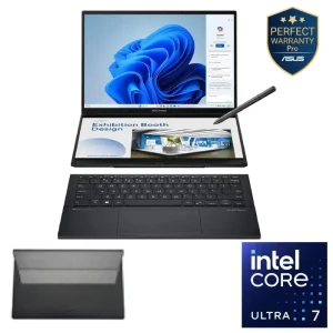 Asus Zenbook DUO UX8406CA-PZ062W Laptop, Intel Core Ultra 7 255H, 32GB RAM, 1TB SSD, 14 Inch, 3K 120Hz, Intel Arc Graphics, Win11 - 90NB14X1-M00AA0
