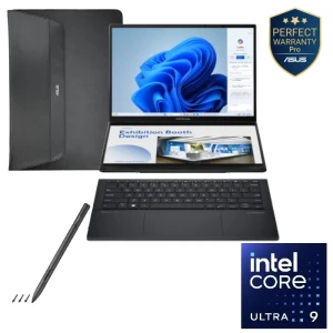 ASUS Zenbook DUO UX8406MA-OLEDI9IG Laptop 14-inch OLED 3K Intel Core Ultra 9 185H 32GB RAM 2TB SSD Intel Arc Graphics, Win11 Gray, 90NB12U1-M003H0