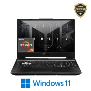 ASUS TUF Gaming A15 FA506NF-HN005W Laptop 15.6-inch FHD 144Hz AMD R5-7535HS 8GB RAM 512GB SSD NVidia GeForce RTX 2050 4GB Win11, 90NR0JE7-M002E0 Black