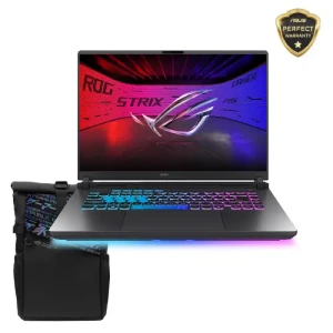 أسوس روج ستريكس G16 G614PR-RV161W، لابتوب للألعاب، AMD R9 8940HX، رام 16 جيجا 1 تيرا SSD  شاشة 16 بوصة 165 هرتز, رسومات RTX 5070Ti سعة 12 جيجا، Win 11