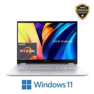 ASUS Vivobook S 14 Flip TN3402YA-LZ007W Laptop AMD R7 7730U 8GB RAM 512GB SSD 14.0” WUXGA Touch AMD Radeon Graphics Win11 Silver - 90NB1112-M00EE0