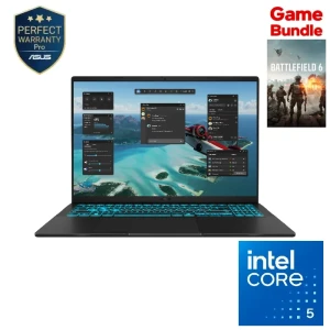 لابتوب العاب أسوس V16 V3607VH-EG005W ، انتل كور 5 210H ، رام 16 جيجا، 1 تيرا SSD، رسومات RTX 5050 سعة 8 جيجا، شاشة 16 بوصة, معدل 144 هرتز، Win11, أسود