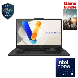 لابتوب أسوس فيفوبوك برو 15 OLED N6506CU-MA014W، إنتل كور ألترا 9 285H، رام 24 جيجا، 2 تيرا SSD، كارت RTX 4050 سعة 6 جيجا، شاشة مقاس 15.6 بوصة 120 هرتز