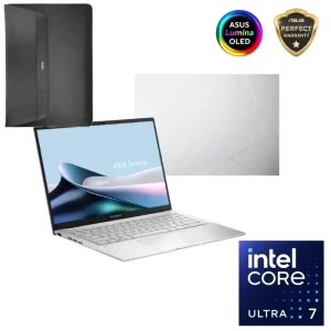 ASUS Zenbook 14 OLED UX3405CA-PZ007W Laptop 14" OLED, Intel Core Ultra 7 255H 16GB RAM 1TB SSD Intel Arc Graphics Win11 Silver +Sleeve 90NB14W4-M009V0