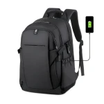 Rahala 2204 17-Inch Backpack Three Compartment Laptop Travel Waterproof Business With USB Port - Black