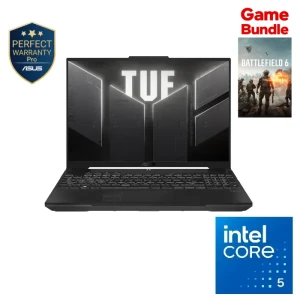 ASUS TUF Gaming F16 FX607VU-RL805W Gaming Laptop, Intel Core 5 210H, 8GB RAM, 512GB SSD, RTX 4050 6GB, 16” WUXGA 144Hz, Win11, Gray - 90NR0N06-M008L0