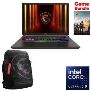 MSI Vector 16 HX AI A2XWIG Gaming Laptop, Intel Core Ultra 9 275HX, 32GB RAM, 1TB SSD, RTX 5080 16GB, 16" 240Hz, Arabic KB, Win11, Gray 9S7-15M352-069