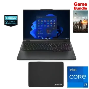 Lenovo Legion Pro 5 16IRX9 Gaming Laptop Intel Ci7-14650HX 16GB RAM 1TB SSD RTX 4060 8GB, 16" WQXGA 240Hz, DOS, Grey + MousePad - 2Years - 83DF00KFED