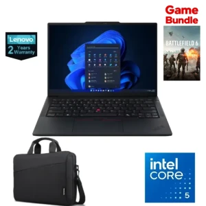 Lenovo ThinkPad E14 Gen 7 Laptop, Intel Core 5 210H, 16GB RAM, 512GB SSD, 14-inch WUXGA 60Hz, Intel Graphics, FREE DOS - Black + Bag - 21T9002XED