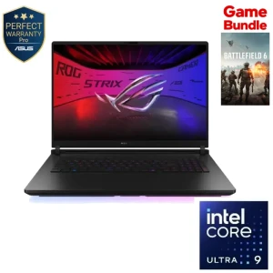 Asus ROG Strix Scar 18 G835LX-AI464W Gaming Laptop, Intel Core Ultra 9 275HX, 64GB RAM, 4TB SSD, RTX 5090 24GB, 18” 2.5K, 240Hz, Win11 90NR0LF1-M007D0