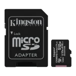 Kingston 512GB micSDXC Select Plus Memory Card + SD Adaptor, SDCS2/512GB - Black