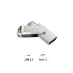 Sandisk Flash Memory 256GB Ultra Dual Drive Luxe Type C, SDDDC4-256G-G46 - silver