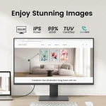 شاشة بينكيو GW2491 عناية بالعيون  مقاس 24 بوصة بتقنية IPS وتردد 100 هرتز ودقة FHD و99% sRGB، ومنفذ HDMI ، ومنفذ DP ، وضمان 3 سنوات