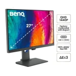 BENQ 27-inch Mac-Ready Designer Monitor PD2705Q 2K QHD IPS 60Hz, HDR10 USB-C, Eye-care Pantone Validated 3Years Warranty