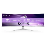 PHILIPS Evnia 49 Inch DQHD OLED Curved Gaming Monitor, 144 Hz, 0.03ms, White - 49M2C8900L
