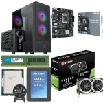 PC Gaming Bundle Intel Ci3-12100F Processor, Asus PRIME H610M-K D4 Motherboard, MSI GTX 1650 XS 4G, 8GB RAM, 128GB SSD, XIGMATEK Hero II Case + 600W