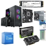 PC Gaming Bundle Intel Ci5-12400F, Asus PRIME H610M-K D4 Motherboard, Asus GeForce RTX 4060 8GB, 16GB RAM, 256GB SSD,  XIGMATEK Case + Z-Power 600W
