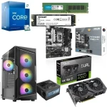 PC Gaming Bundle Intel Ci7-13700F Asus Prime B760M-A-D4, RTX 4060Ti EVO 8GB Gaming 16GB RAM 256GB SSD Antec AX61 Elite 4Fan ARGB Case + Antec 750W PSU