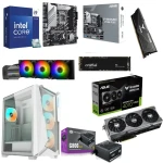 تجميعة كمبيوتر العاب Intel Ci9-14900K، ماذربورد أسوس Z790M بلس،كارت RTX 4070 TI  حجم 16جيجا، مبرد CORELIQUID،رام 32 جيجا،1 تيراSSD ،باور 800 واط، كيسة