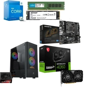 PC Gaming Bundle Intel Ci5-13400F,GIGABYTE B760M DS3H, RTX 4060 2X 8GB OC, 16GB RAM 256GB SSD, XIGMATEK Hero II Air FRGB Gaming Case + X-Power 750W