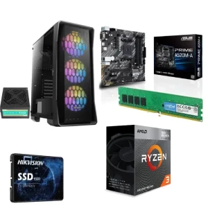 تجميعة كمبيوتر جيمنج  AMD R3 4300G, MSI PRO A520M-A