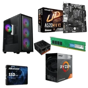 تجميعة كمبيوتر جيمنج  AMD R3 4300G, GIGABYTE A520M K V2