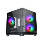 كيسة ألعاب Xigmatek AQUA M Nano II RGB مزود ب3 مراوح  Micro Tower باللون الأسود - EN47145
