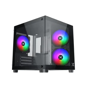 كيسة ألعاب Xigmatek AQUA M Nano II RGB مزود ب3 مراوح  Micro Tower باللون الأسود - EN47145