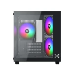 كيسة ألعاب Xigmatek AQUA M Nano II RGB مزود ب3 مراوح  Micro Tower باللون الأسود - EN47145