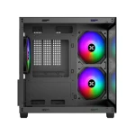 كيسة ألعاب Xigmatek AQUA M Nano II RGB مزود ب3 مراوح  Micro Tower باللون الأسود - EN47145