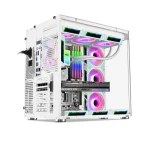 Xander Crystal 7 ARGB Fan Mid Tower White Gaming Case + PSU 850W 80 Plus Bronze