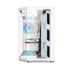 Xander Crystal 7 ARGB Fan Mid Tower White Gaming Case + PSU 850W 80 Plus Bronze
