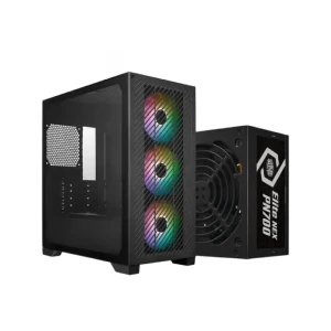 كيسة العاب كولر ماستر اليت  301 Micro-ATX مع وحدة إمداد الطاقة ELITE NEX PN700 بقوة 700 واط
