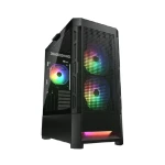 كيسة ألعاب Cougar Airface RGB STC 600W متوسطة الحجم مزودة بثلاث مراوح ARGB ووحدة إمداد طاقة 600 واط