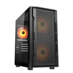 كيسة من COUGAR UNIFACE MINI RGB مع زجاج مقسّى و 3 مراوح ARGB + وحدة إمداد طاقة STC بقوة  600 واط - أسود