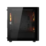 كيسة من COUGAR UNIFACE MINI RGB مع زجاج مقسّى و 3 مراوح ARGB + وحدة إمداد طاقة STC بقوة  600 واط - أسود